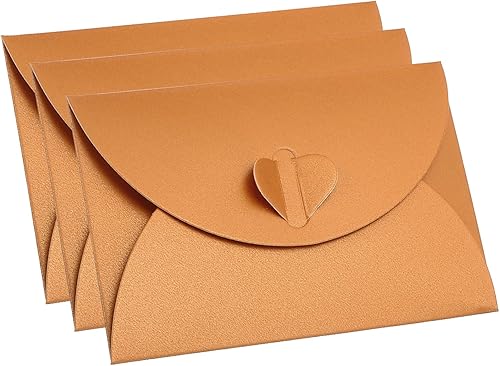 Miniatura 7 de PATIKIL Sobres para tarjetas de regalo paquete de 12 cierres en forma de corazón pequeños para tarjetas de regalo mini sobre para cumpleaños bodas