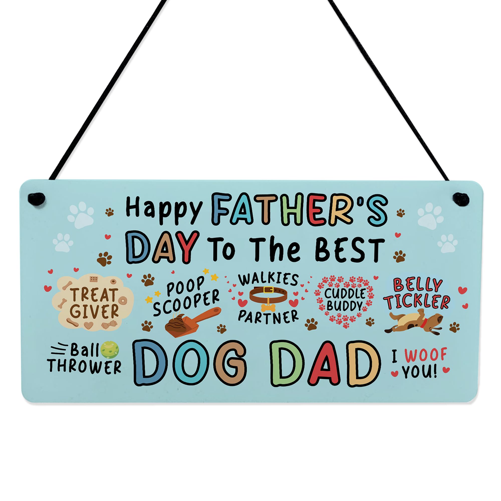 Red Ocean Funny Happy Fathers Day To The Best Dog Dad Gift Woof You Fathers Day Gift For Dad Joke From Dog Puppy Novelty Keepsake