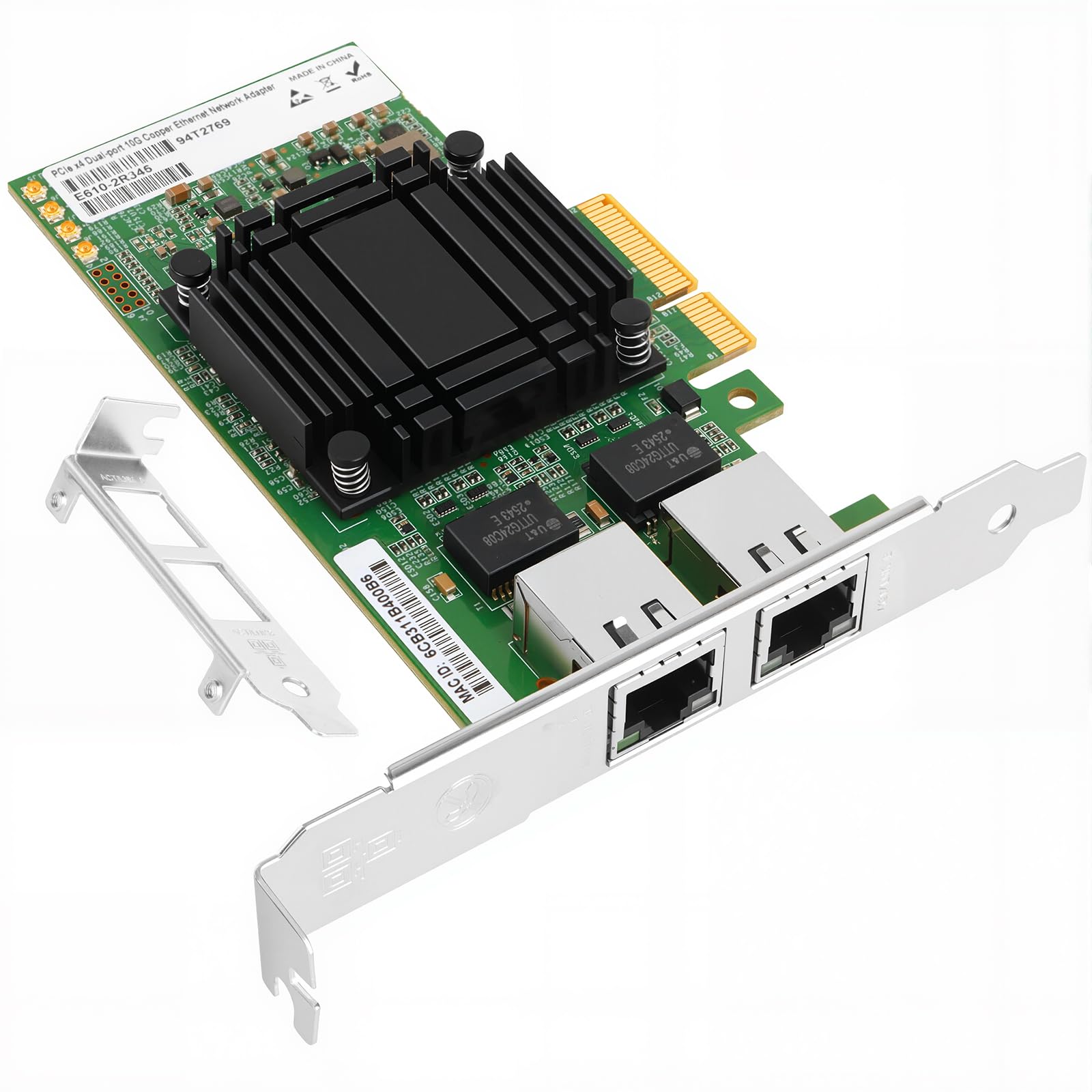 Amazon | Vogzone 10Gb PCI-E NIC ネットワークカード Intel E610-XT2