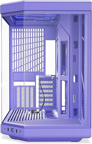 Vista 49 de HYTE Y60 - Moderna caja para juegos ATX de torre media con doble cámara panorámica de vidrio templado y cable elevador PCIE 4.0 incluido