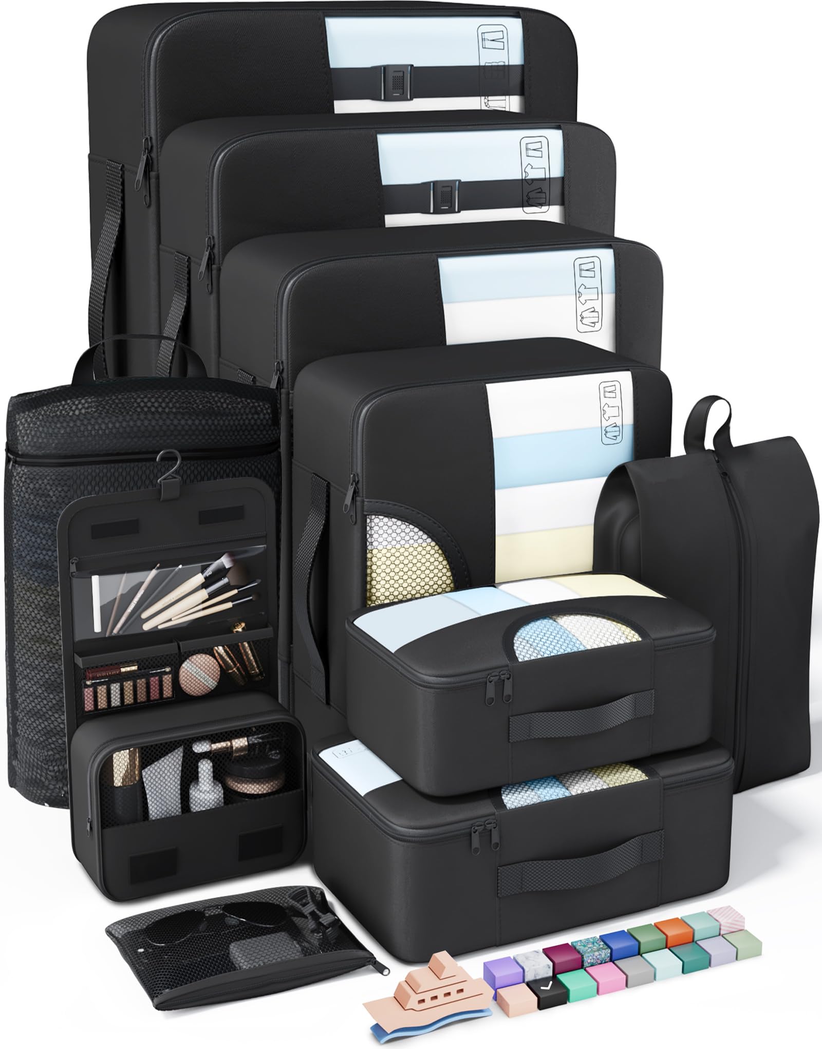 Amazon.com: Veken 10 Set Packing Cubes for Travel Essentials