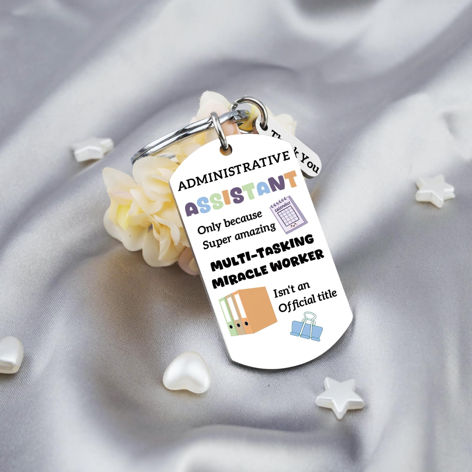 Administrative Professional Day Gifts Administrative Assistant Gifts Assistant Keychain Secretary Gift for Women Appreciation Gift for Coworkers Employee Admin Present for Professionals Admin Keyring