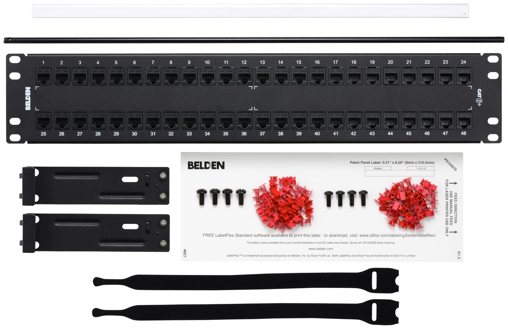 Amazon.com: Belden AX103255 Category 6+ KeyConnect Patch Panel