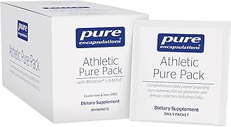 Athletic Pure Pack | Comprehensive Daily Packet Providing Core Nutrients, Fish Oil, Antioxidants, Glutamine, and Energy Cofactors Including CoQ10 and Kre-Alkalyn | 30 Packets