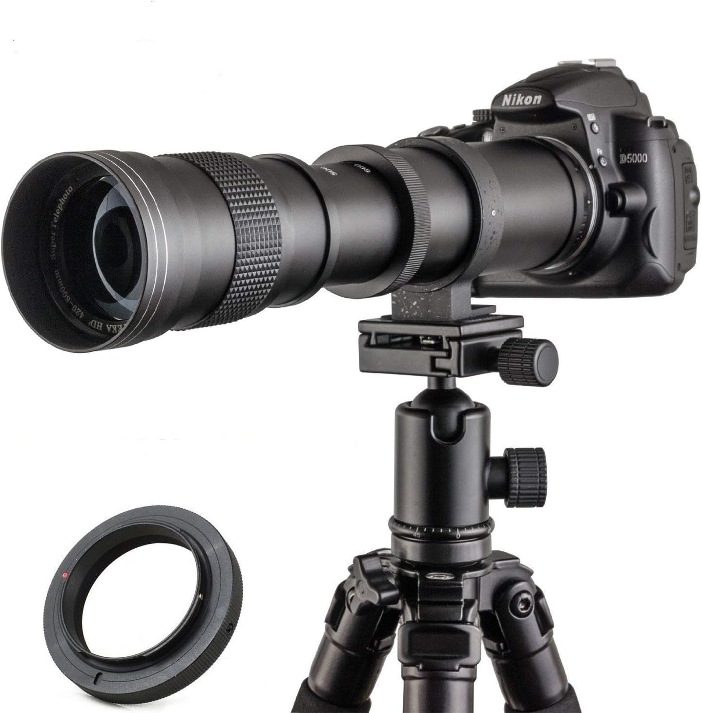 420-800mm Telephoto Lens - F Mount for Nikon SLR, Manual Focus Zoom Lens for Nikon D7500 D5600 D5500 D750 D810 D3300 D5300 D3500 D80 D850 D3400 D500 D7200 D90 D610 D7100 D5200 D600 D3200 D200 etc