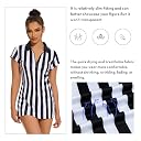 VKT Referee Dress Shirt for Women Zipper Collar Referee Jersey Ref Costume Outfit for Basketball Football Hockey Halloween, Zip fastening, XXL gallery image
