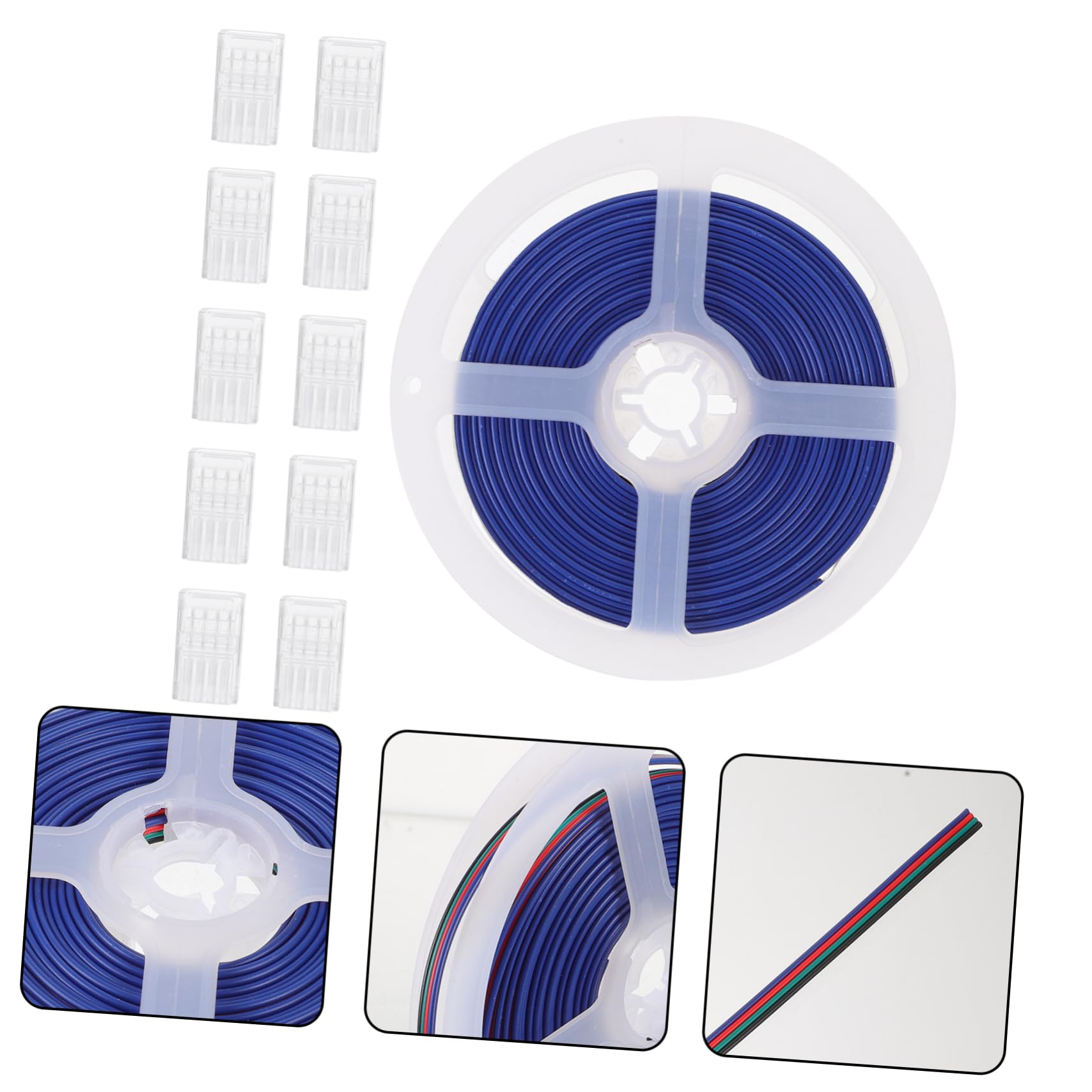 30stücke Pin Rgb Strip Connector Mit Kabel Wasserdichter Lötfreier Schnellverbinder Für Streifen Installieren Für Projekte