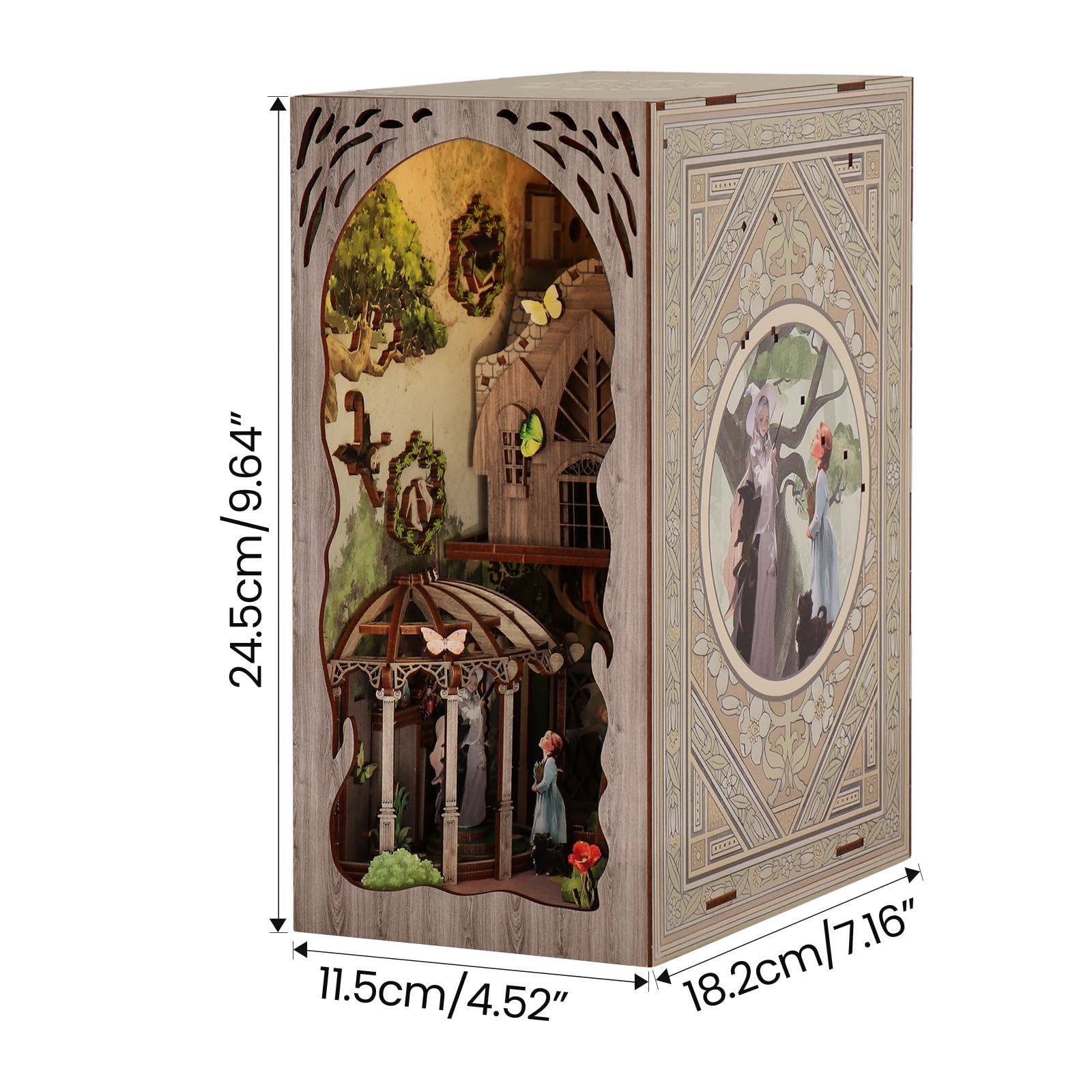DIY Buchsets, Bücherregal Einsätze, Deko Buchstützen mit Staubschutzhülle, Kreativsets