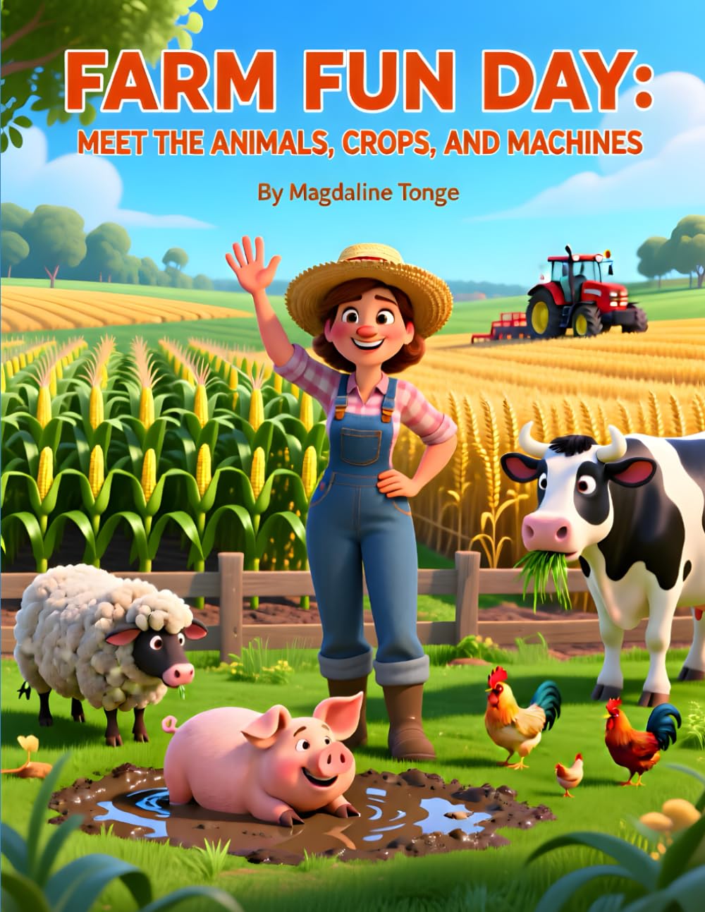 FARM FUN DAY: MEET THE ANIMALS, CROPS, AND MACHINES: Farm animals book for kids, Tractor and farm machines for children, Learning about crops for ... story, Preschool farm adventure, Kids farming