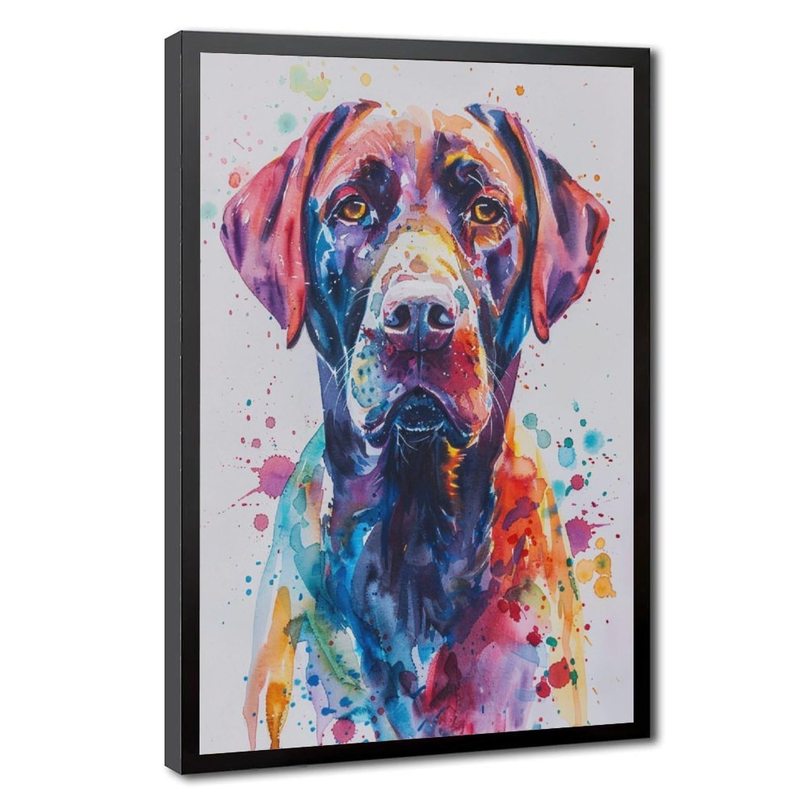 Colourful Labrador Retriever Art Retro Poster Metal Tin Sign Chic Art Retro Iron Painting Bar People Cave Cafe Family Garage Poster Wall Decoration 24"L X 36"W