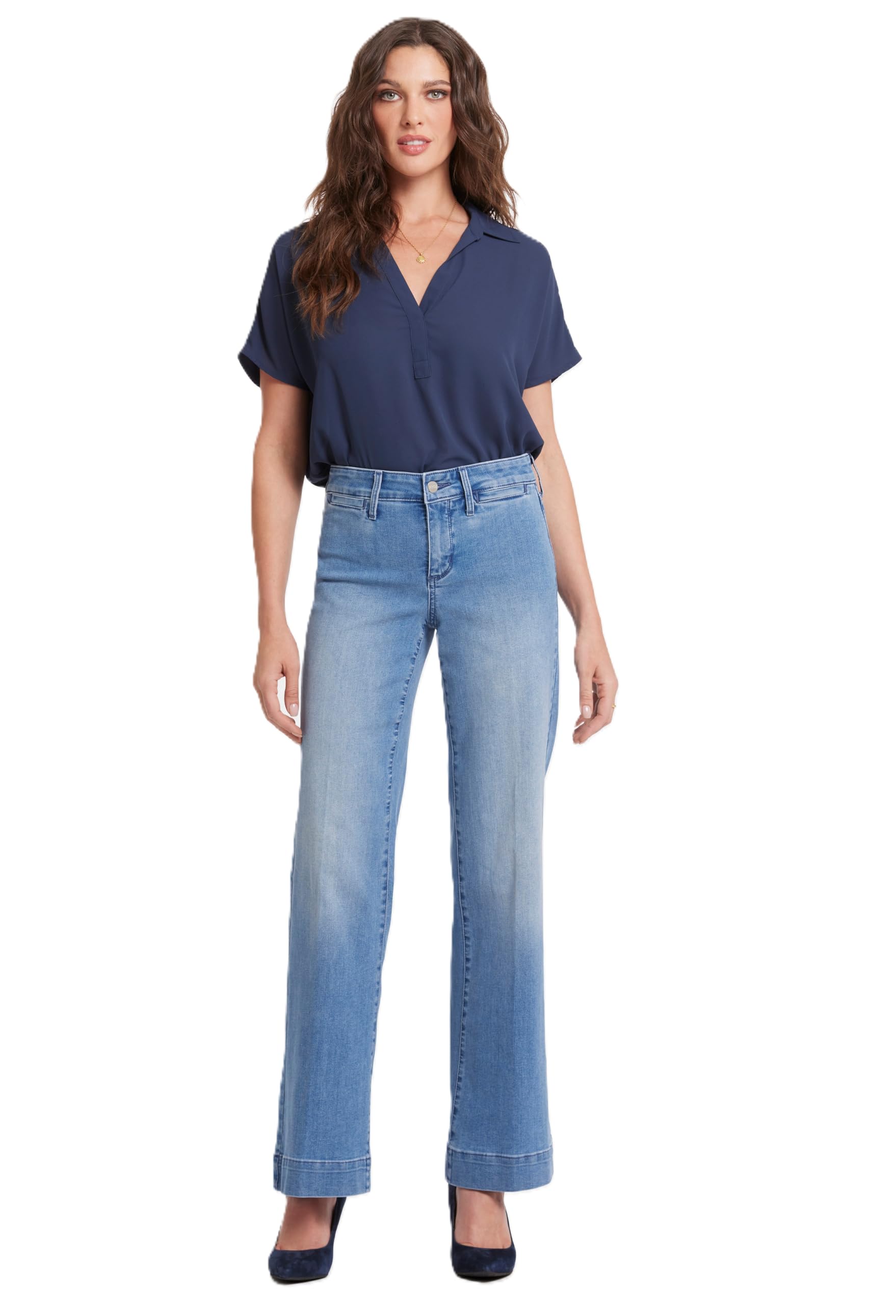 NYDJ Women's Teresa Trouser Jeans, Blue, 8