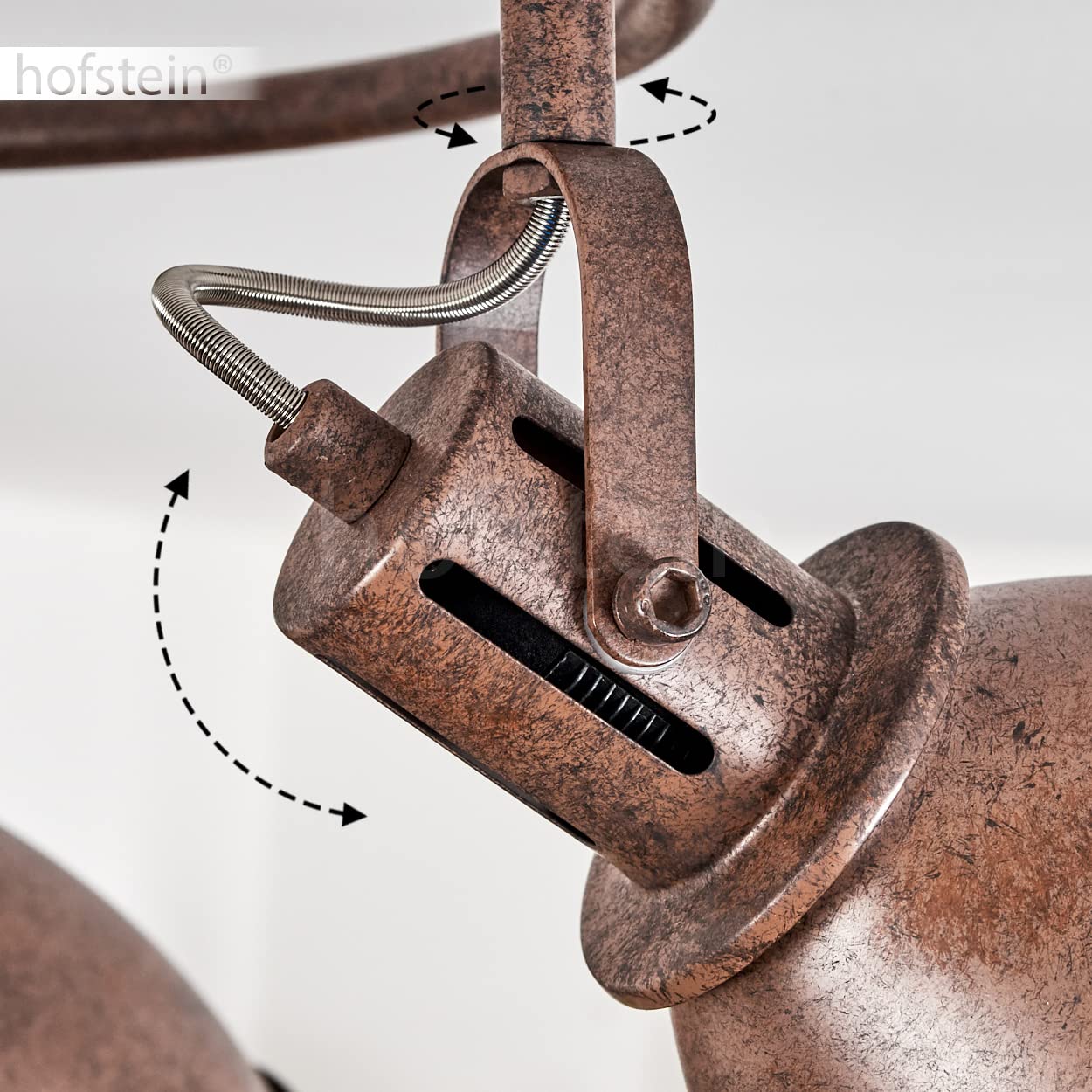 Koppom Ceiling Light, Metal Ceiling Lamp In Black/Gold, 4-Flame