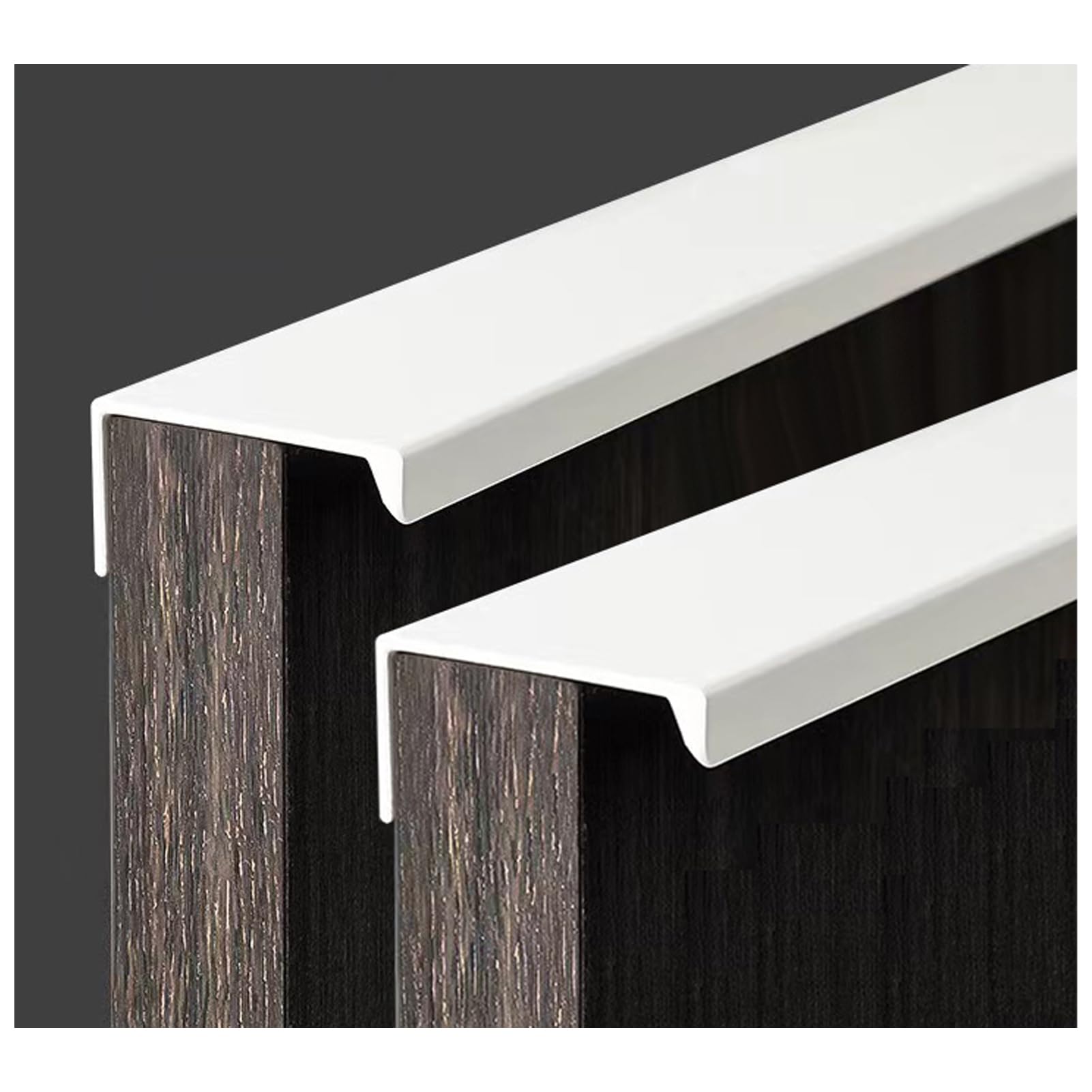 4 tiradores para muebles, tiradores ocultos, tiradores de puertas y armarios, tiradores ocultos, tiradores invisibles para muebles, tiradores de cocina, color blanco, 12 cm