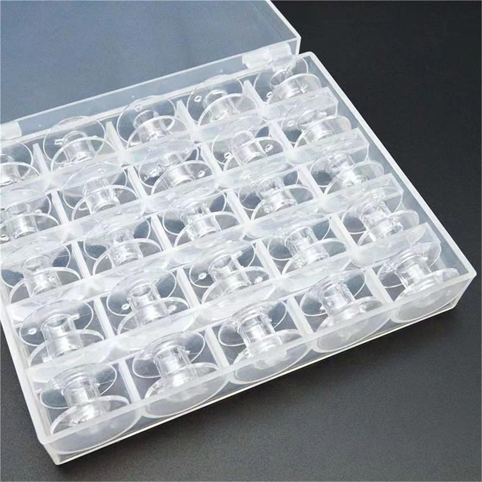 Szpulki do maszyn do szycia Plastikowe szpulki z otworem na nawijacz do przemysłowej maszyny szycia pojedynczą igłą(100pcs)