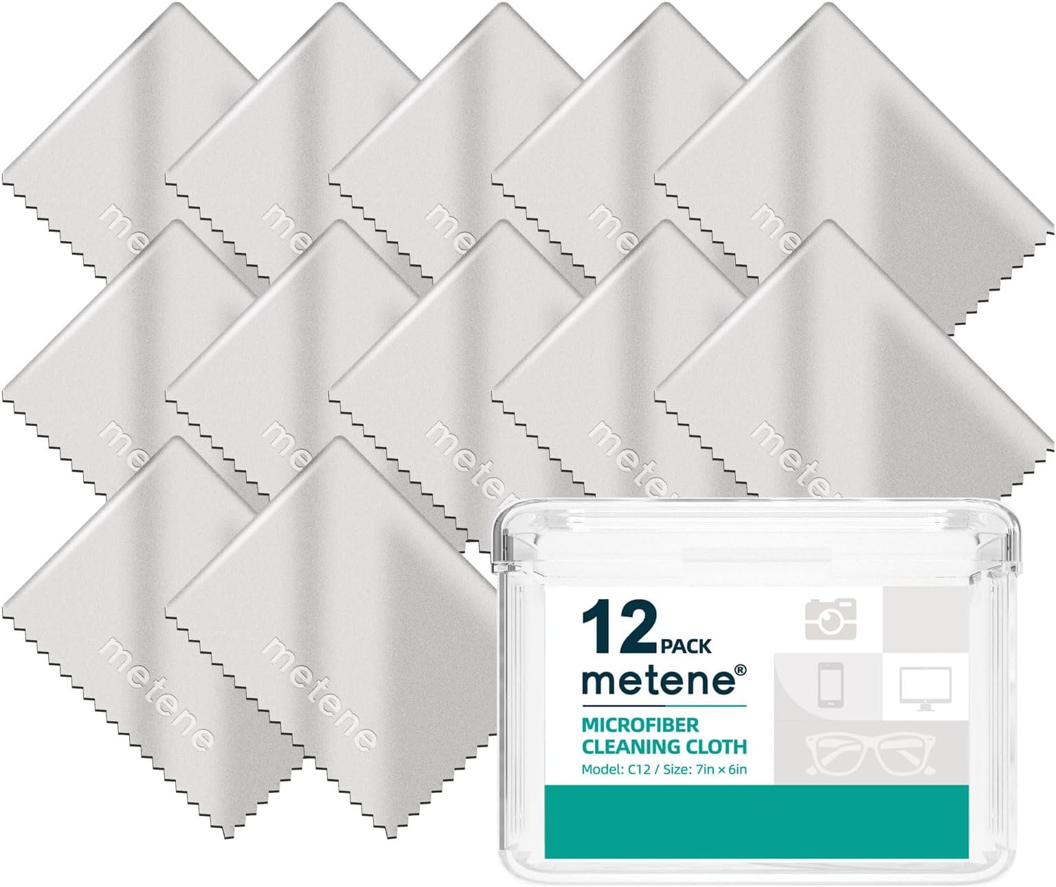 Crizal Microfiber Cleaning Cloth for Glasses, 4 Pack The