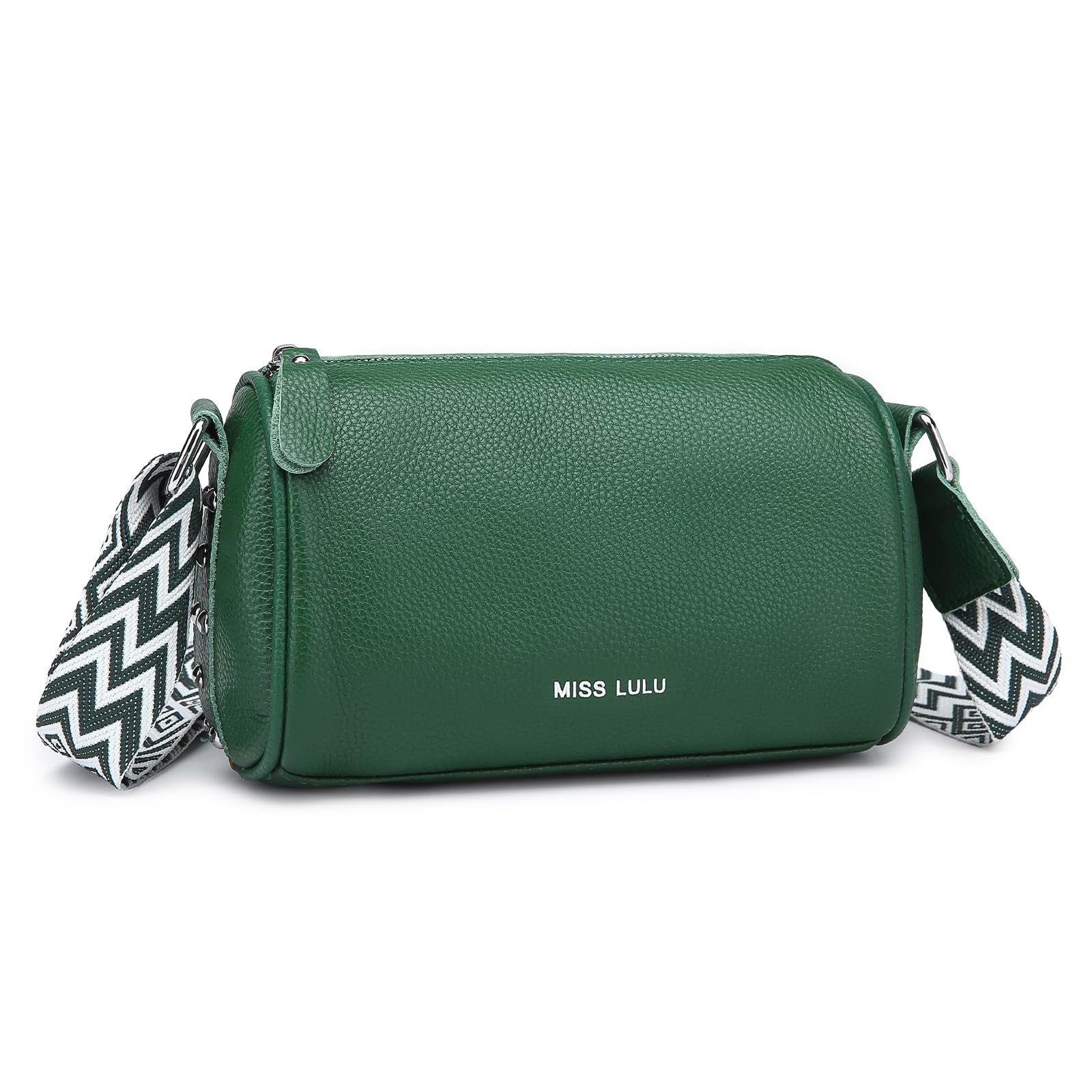 Miss Lulu Womens Handbag Sling Bag Cross body Bag Genuine Leather Handbags for Women with Adjustable Strap (Green)