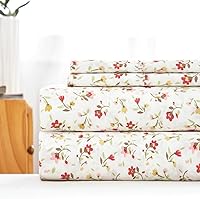 Vista 284 de HENGWEITEXT 18 Inch Cal King Sheets Deep Pocket,4 Piece Sheet Set Breathable and Cooling,Microfiber Sheet Set Deep Pocket,Wrinkle Free Shrinkage &