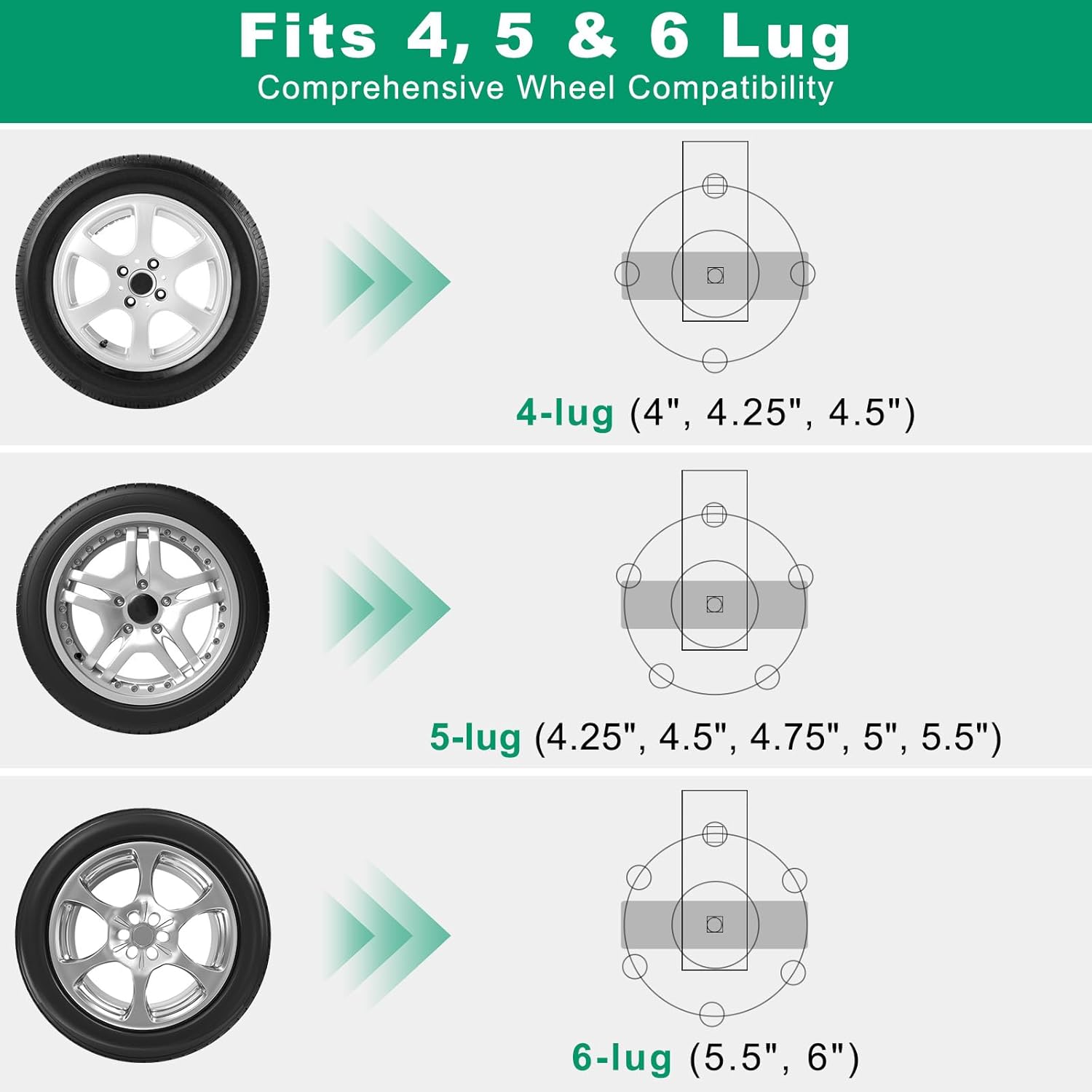 SELEWARE Spare Tire Carrier, 160LBS Heavy Duty Bolt-On Trailer Spare Tire Mount Bracket for 15" & 16" Wheels, Powder Coated Steel Construction, Fits Utility, Camper, RV Trailers (Tongue Under 6"x4")