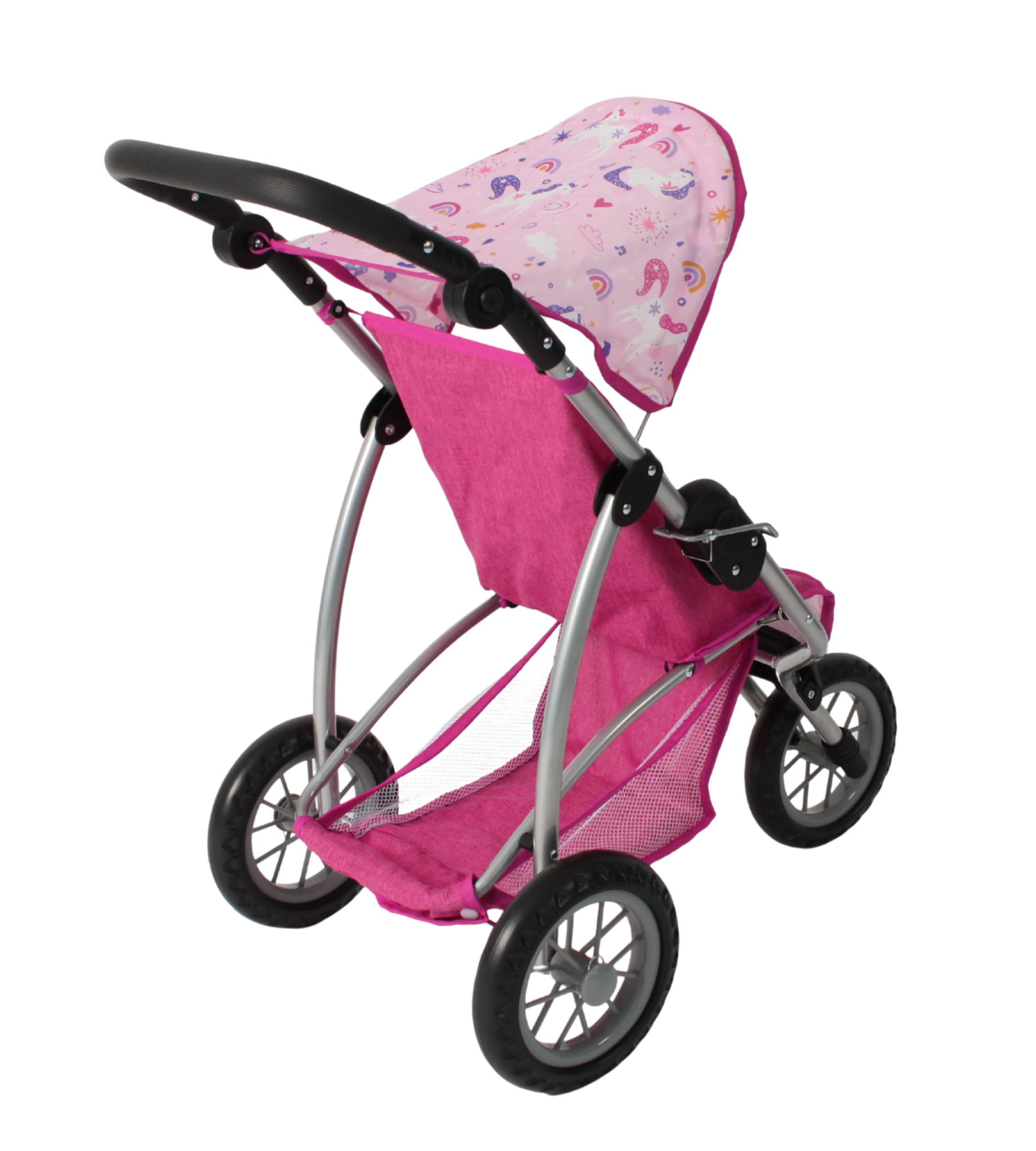 Bayer Chic 2000 - Cochecito de muñecas Leon, Jogging Buggy, para niños de 4 a 8 años, Unicornio, Rosa - 3
