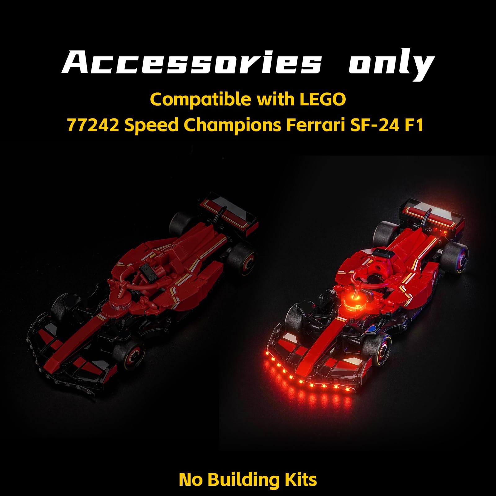 Light Kit Compatible with Lego 77242 Ferrari SF-24 F1 Race Car (No Model) - Image 3