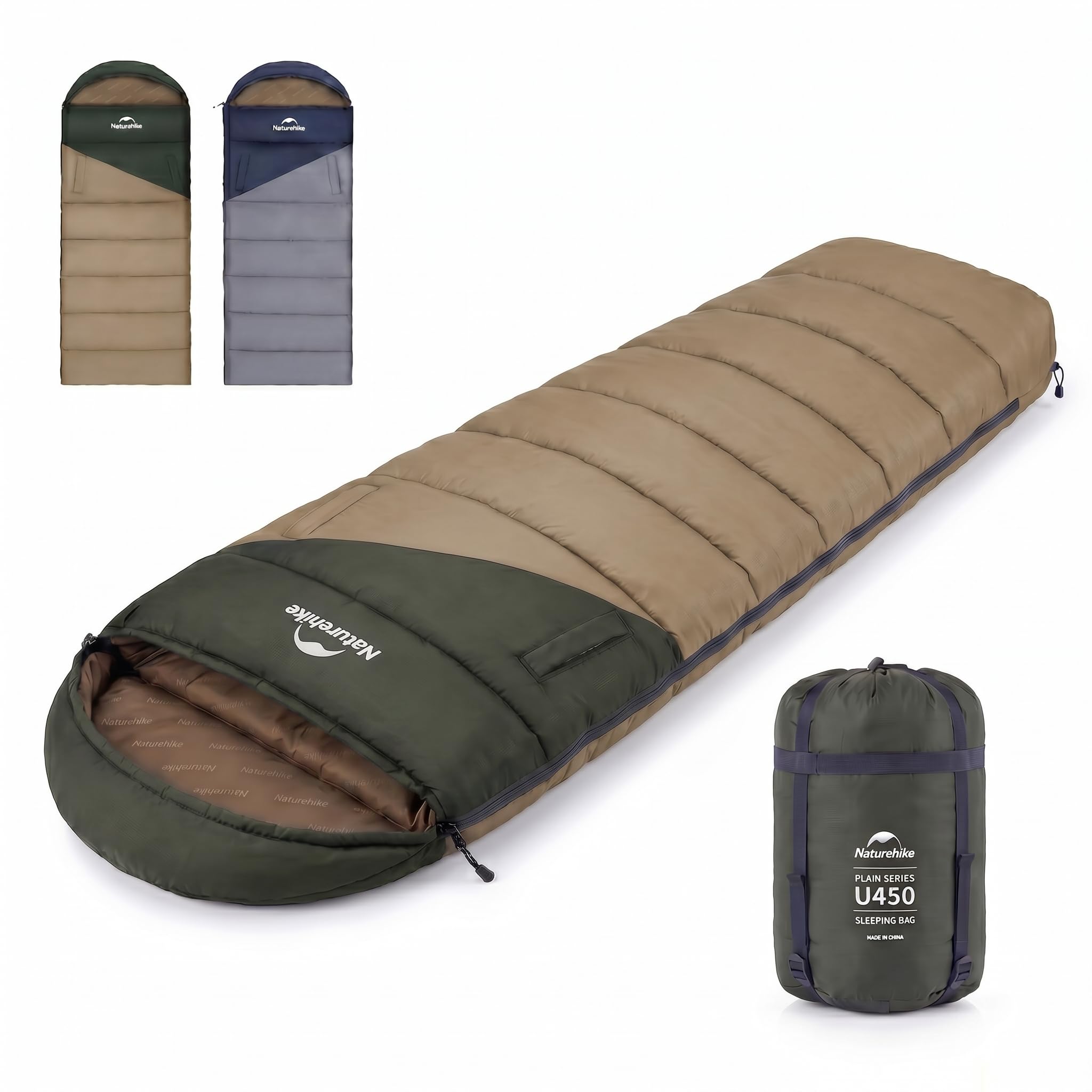 Naturehike Sac de couchage pour adultes, sac de couchage compact, léger pour camping, randonnée, 3 saisons