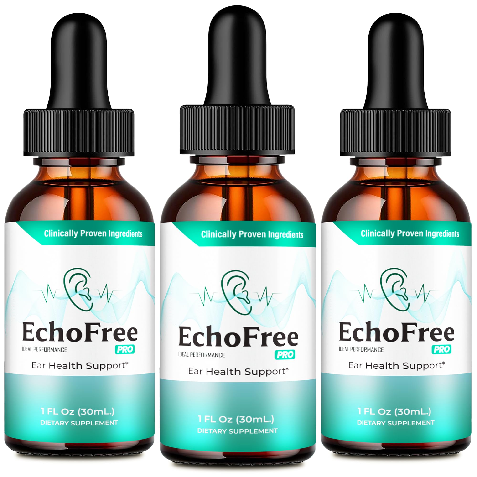 Echo Free Tinnitus Drops, Echo Free Tinnitus Relief for Ringing Ears, EchoFree Ear Health Support Supplement Liquid Drops All Natural for Healthy Ringing Ear Advanced Formula EchoFree Reviews (3 Pack)