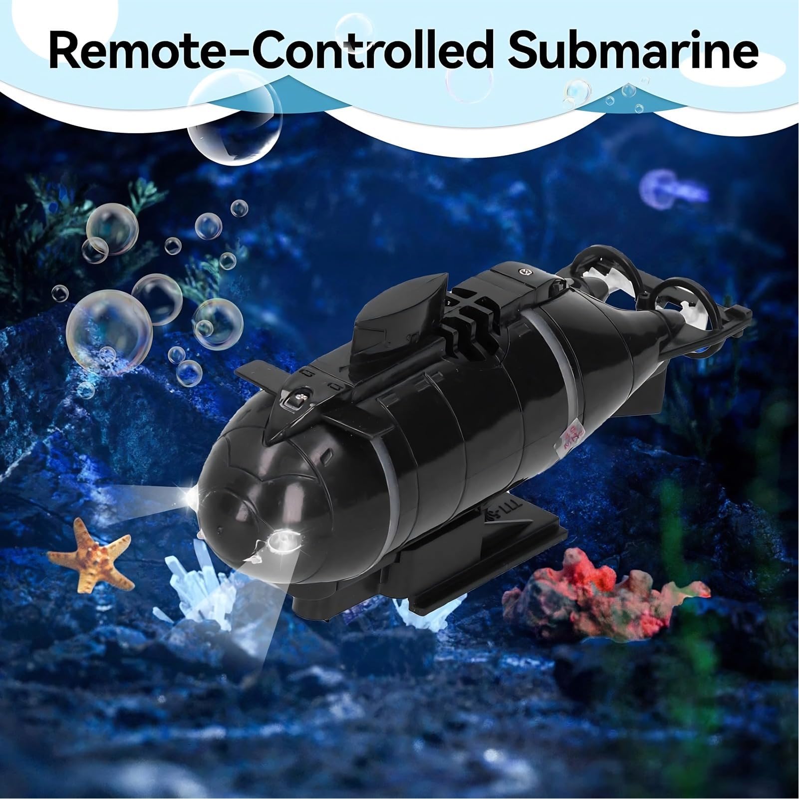 RC Submarine Remote Control 2.4G 6 Channel Mini Toy - Dettaglio