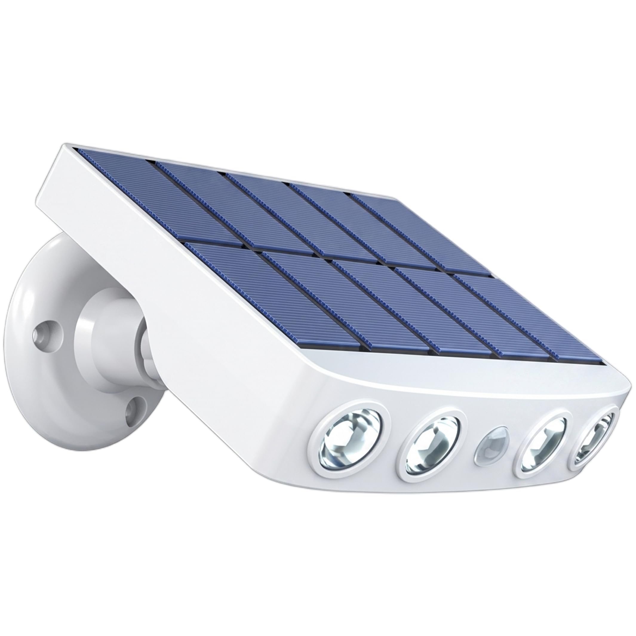 Solar Motion Lights Camera-Like Solar Wall Lights, 3-Mode Waterproof Motion Light for Yard Garden Patio, White, Wall, Fence Light, Sensor Outdoor