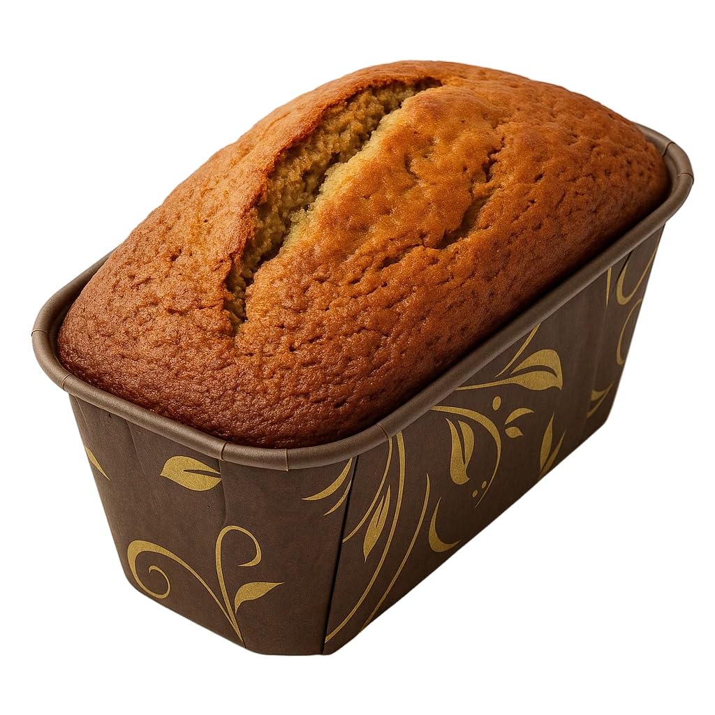 Mini Loaf Cake Paper Mould | Bake N Serve Disposable Gift Mould | Brown, Pack of 100 | Size: 8x4x4 cm | Perfect for Cakes & Breads | Stylish & Convenient