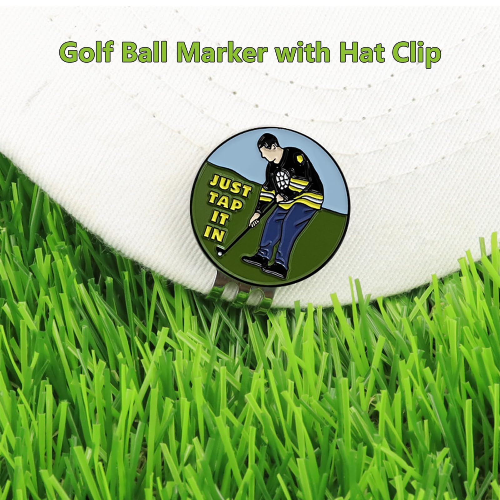 LuxeGlee Golf Ball Markers with Magnetic Hat Clip 3PCS, Happy-Gilmore Golf Accessories for Hats Gloves, Bags - Image 4
