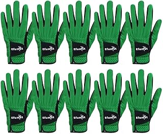 Golf Gloves 10 Pcs Golf Glove Men Left Hand Breathable Green 3D Performance Mesh Non-slip Micro Fiber Golf Gloves Golf Glove (Color : Left Hand D, Size : 26XL)