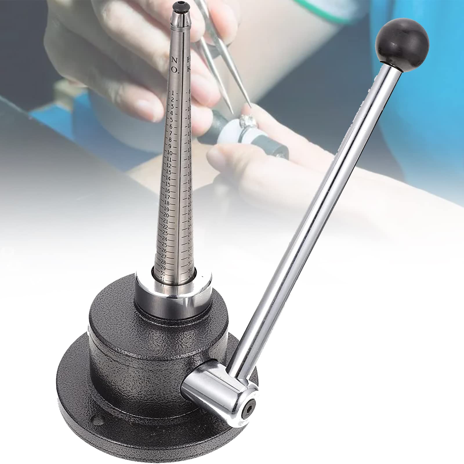 Strumento di regolazione della dimensione dell'ingranatore del riduttore della barella dell'anello, Riparazione di formatura della macchina per la creazione di gioielli, Misuratore dell'anello della