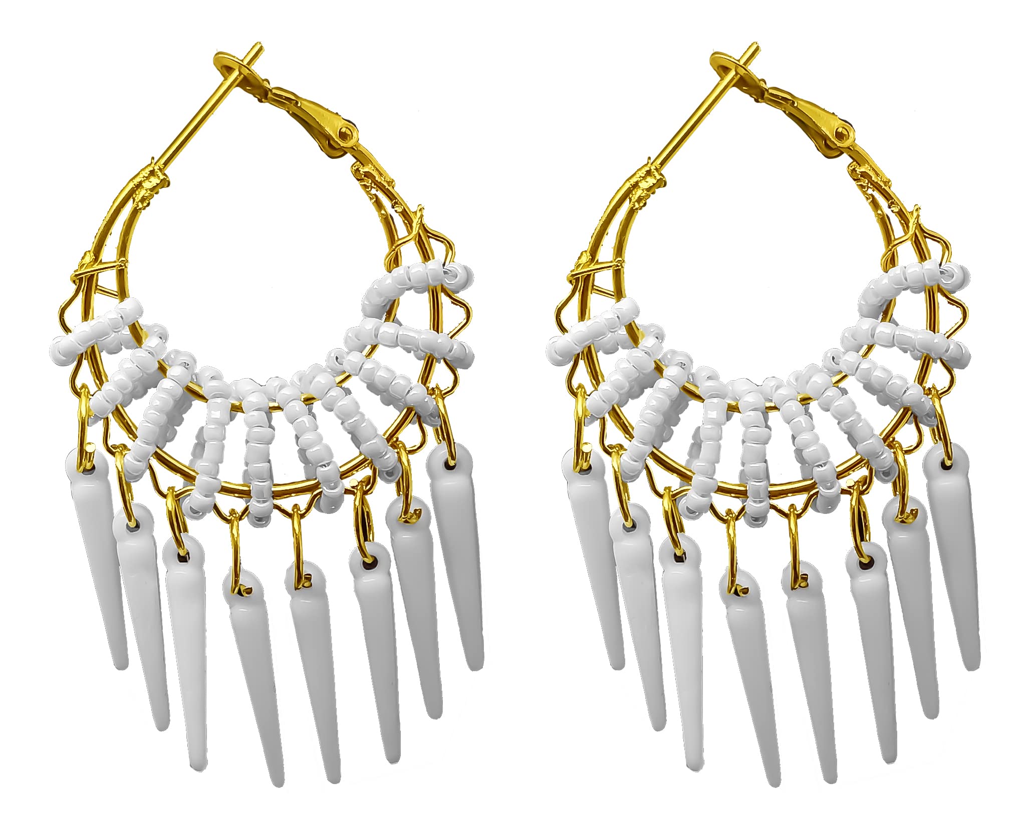 MUDTALEFashion Earrings Women, Girls, Office Earrings Delhi Style Design Spike Earrings Fo Indian Occations Parties Or Gift For Your Specialone Lover (lever lock) Gold Finish Hoops Earings For Girls