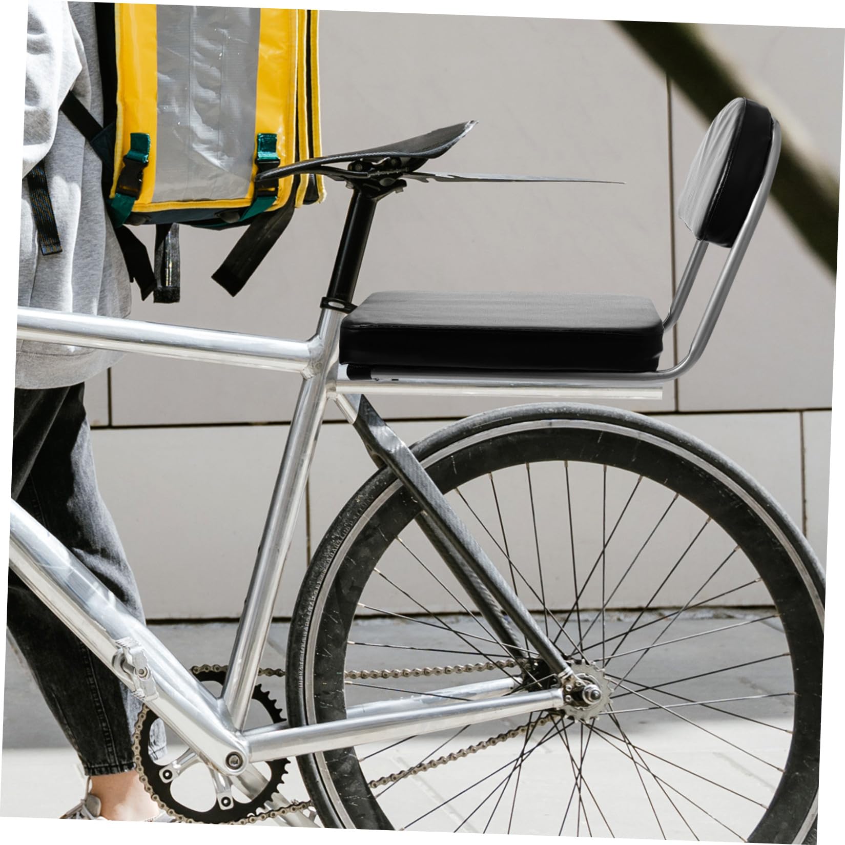 Hemobllo Fahrrad Rücksitz mit Rückenlehne aus Schwamm und Stahl und Schnelltrocknend Geeignet für Elektro und Klappräder Komfort für Familie und Kinder