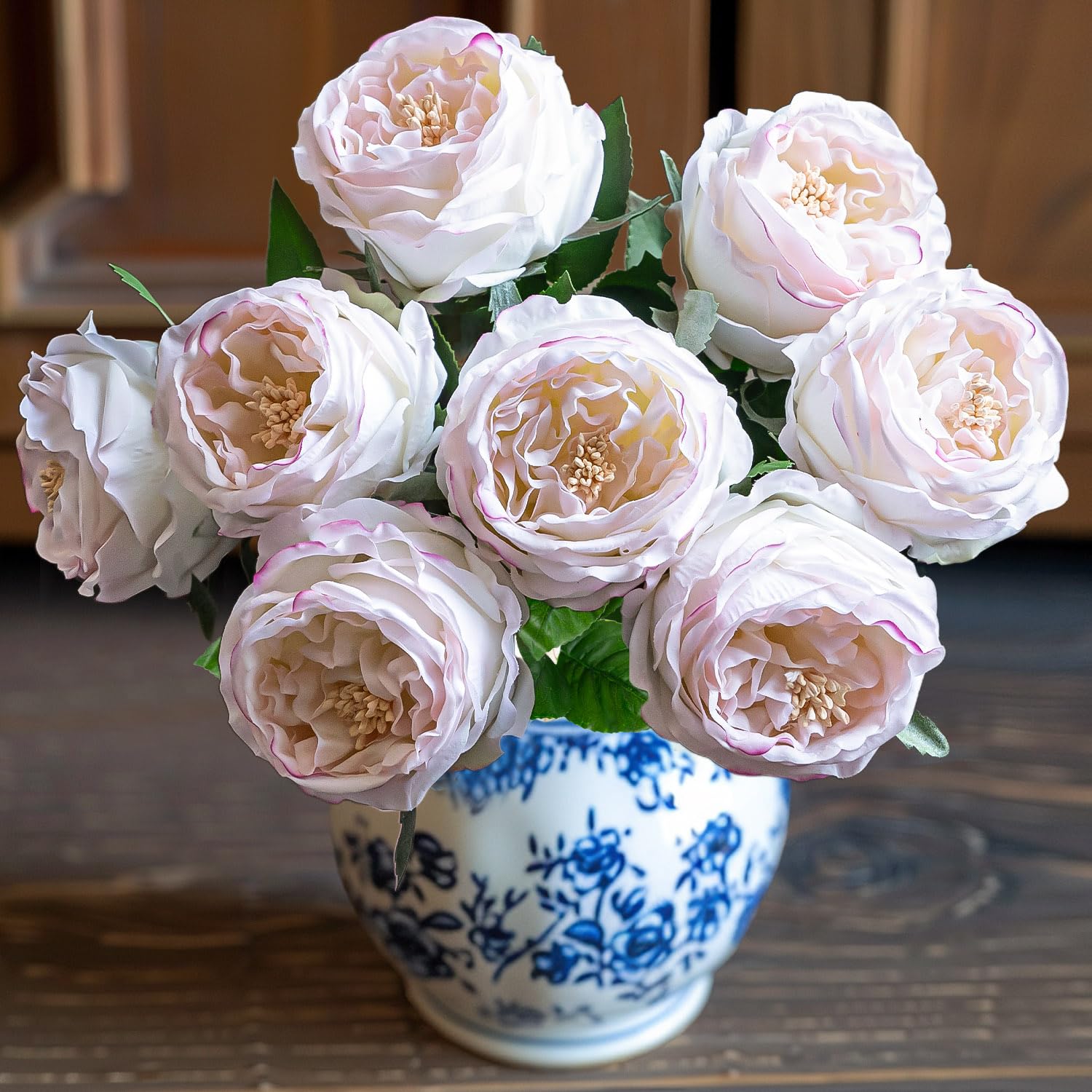 YILIUFA Real Touch Peonies Artificial Flowers 4-Pack