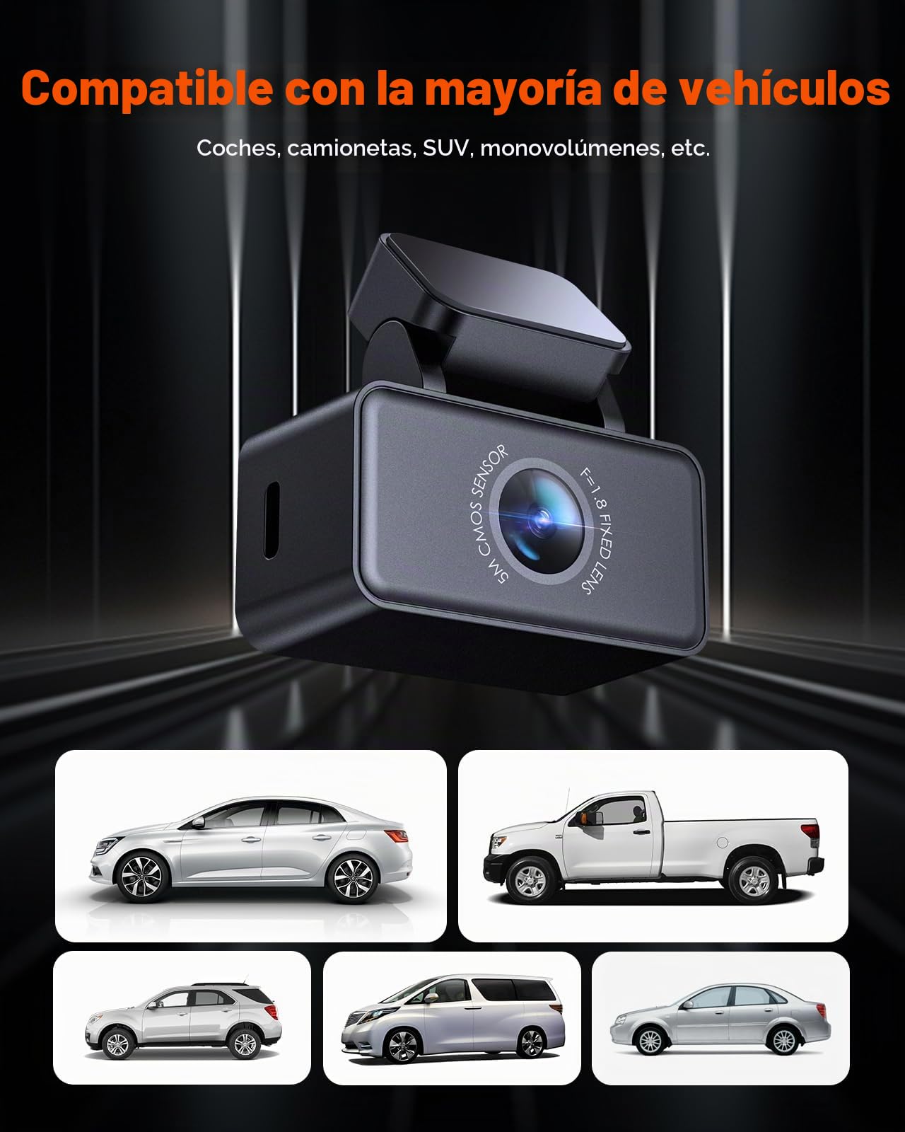 Juego de cámara trasera para VANTRUE E360, E2 Dashcam