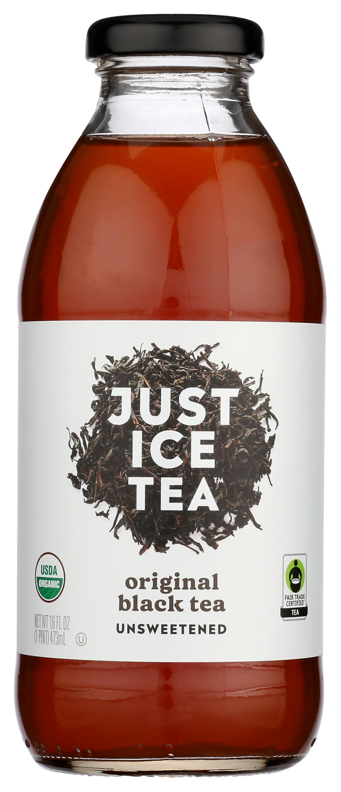 Just Ice Tea, Tea Black Original Unsweetened Organic, 16 Fl Oz