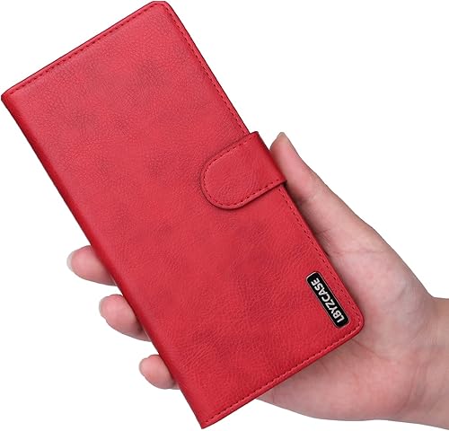 Miniatura 6 de LBYZCASE Funda tipo cartera para Moto G Power 2023 5G tarjetero con bloqueo RFID, cuero con tapa (función atril), magnética, a prueba de golpes,