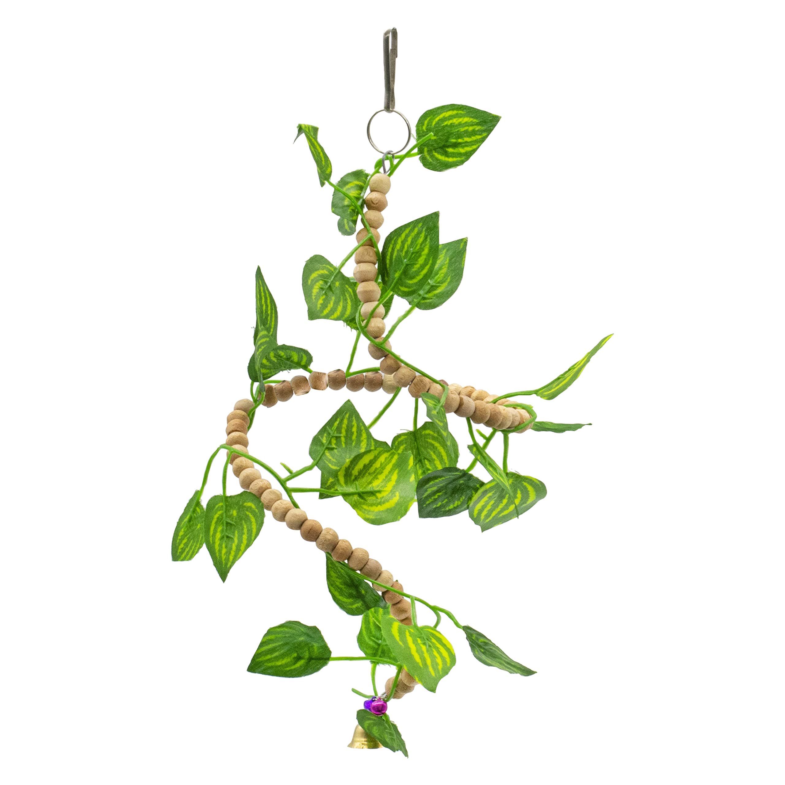 PETZOO Wooden Beaded Spiral Vine Hanging Cage Hanging Wooden Chew Toy for Your Birds, Parrots, Finches, African Gray, Conure (B0BRG9F6WW) Amazon Price History, Amazon Price Tracker