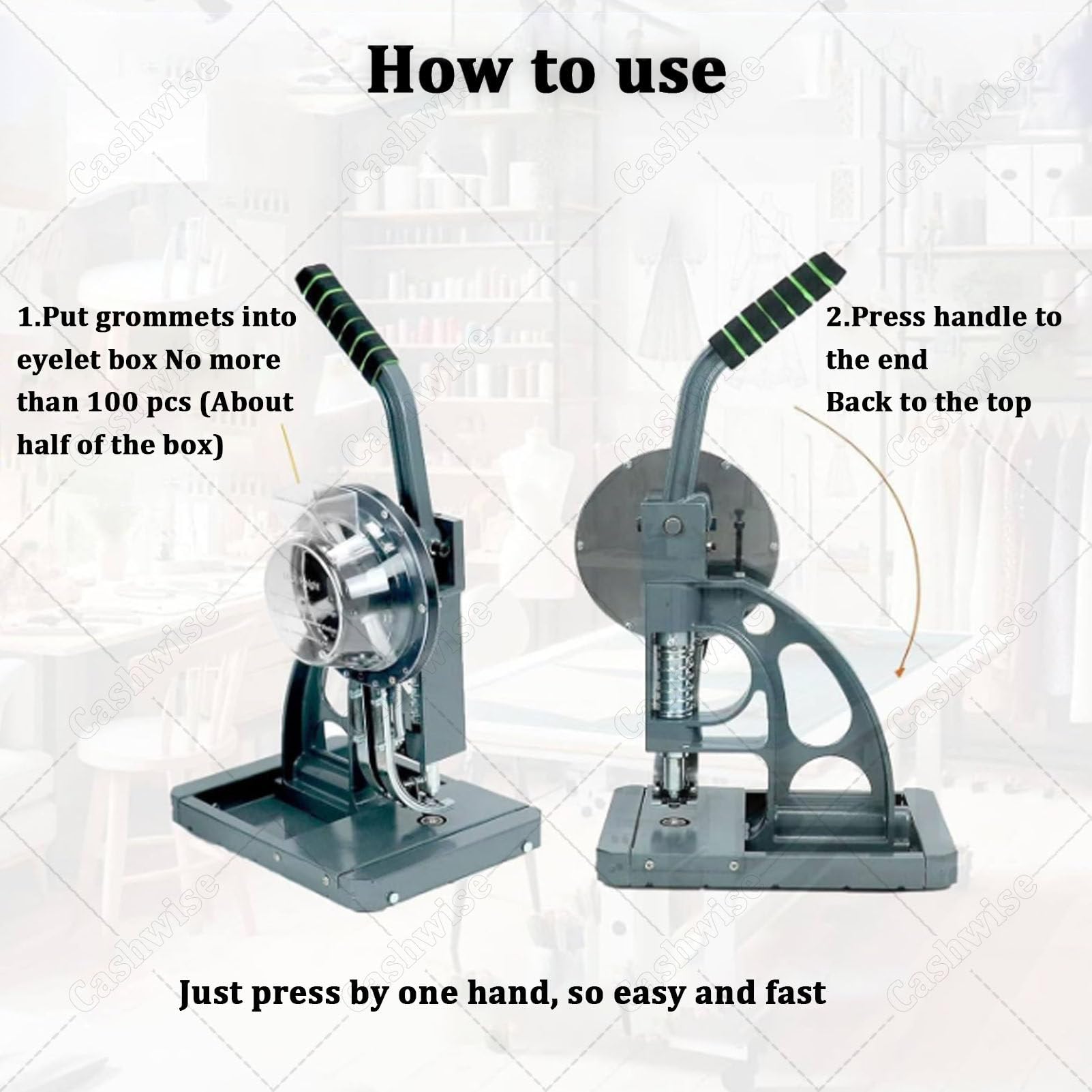 Pressa manuale per occhielli, macchina manuale per l'applicazione 8mm