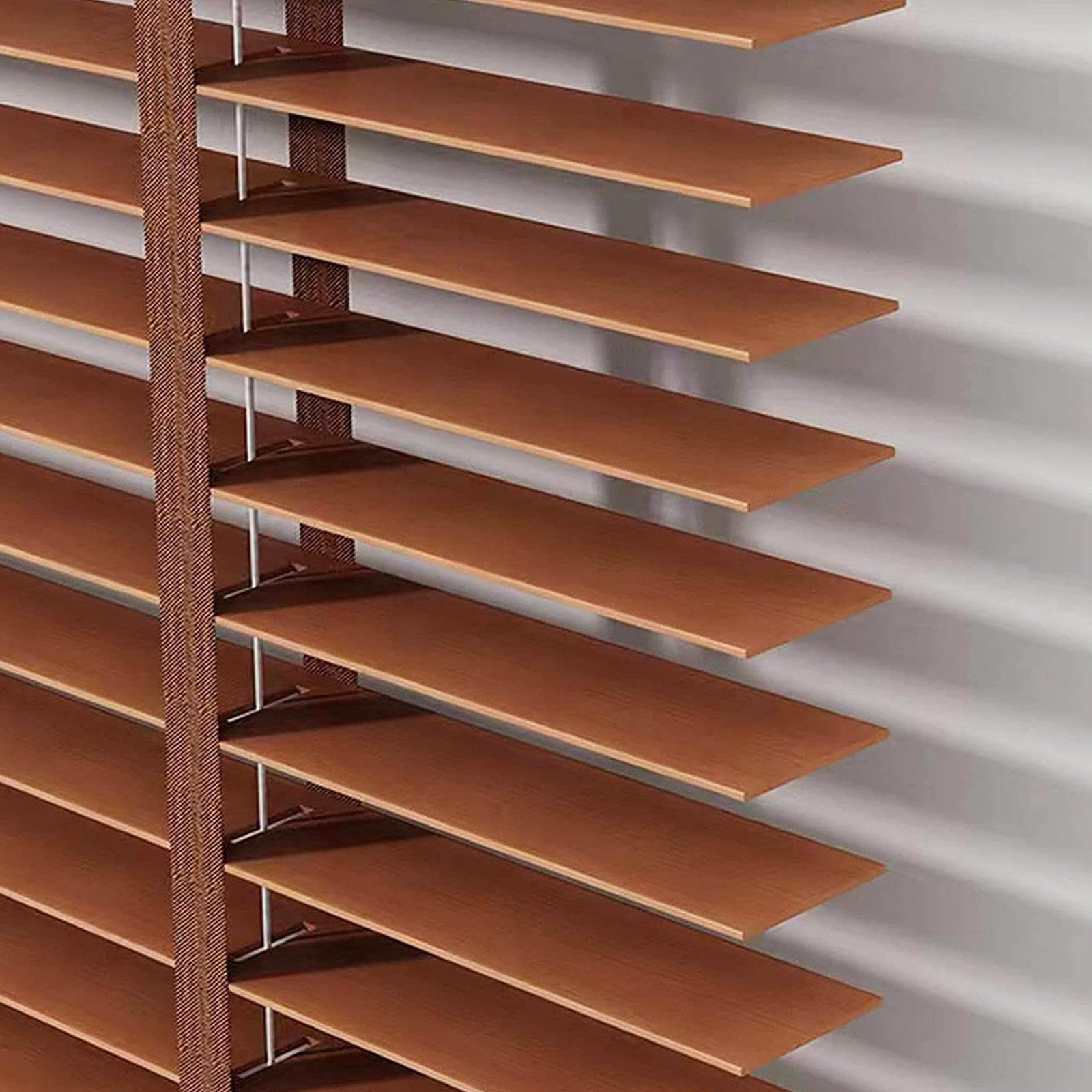 Kgudys Wxh Venetian Blinds Wooden 40Cm 60Cm 80Cm 90Cm 100Cm 110Cm 125Cm 140Cm,Blackout Window Shutter Blinds,50Mm Wide Slats,Real Wood Blinds For Home Office,Customizable,-50X180cm/20X71in