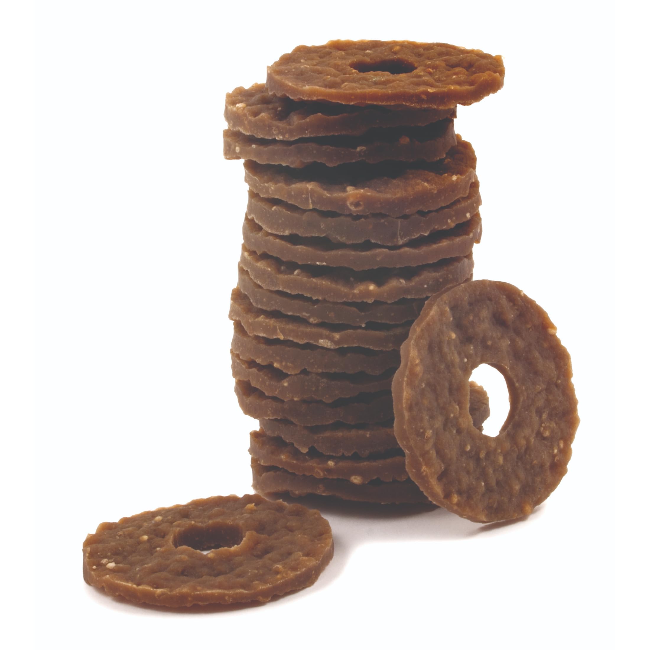 PetSafe Anneaux de Friandises en Peau de Bœuf pour Jouet Busy Buddy pour Chien, 16 Anneaux par Sachet, Taille B