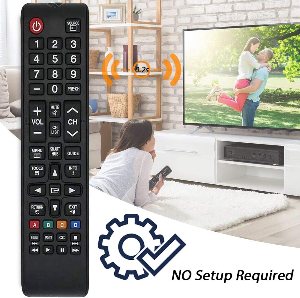 LOUTOC Universal Replacement Remote Control for All Samsung Smart TV - LCD LED HDTV 3D Smart TVs