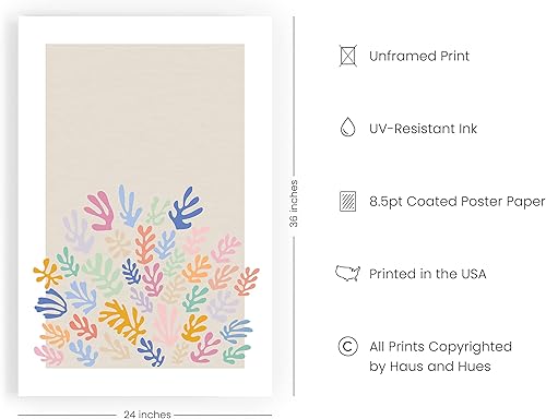 Miniatura 2 de HAUS AND HUES Matisse - Póster de exposición de arte para pared, póster de Matisse, impresiones de Henri Matisse, carteles pastel daneses,