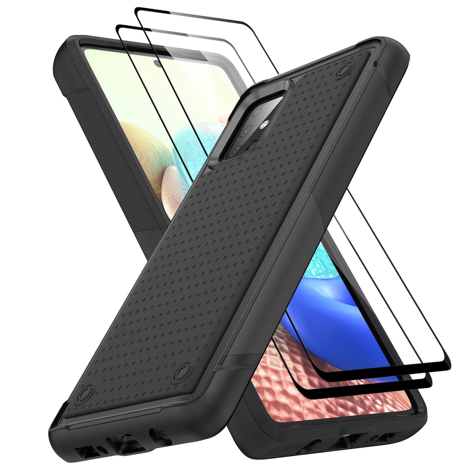 Jeylly for Samsung Galaxy A71 5G Case with Screen Protector, Heavy Duty Shockproof Drop Proof Slim Fit Women Men Protective Cover for Samsung Galaxy