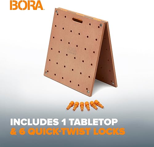 Miniatura 7 de BORA Mesa Centipede para banco de trabajo Bora Centipede - Soporte de trabajo para caballos, 24 x 48 pulgadas, incluye parte superior de madera con