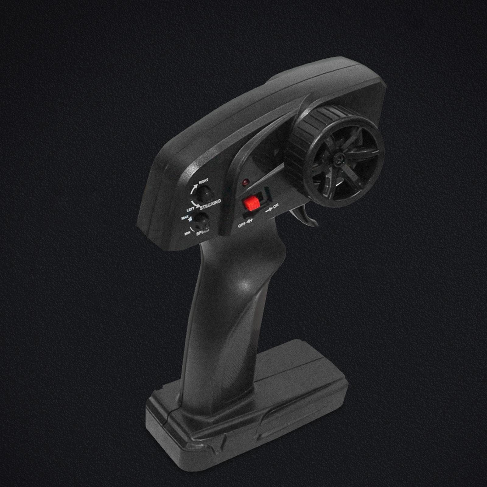 Vehículo Teledirigido a Escala 1:18 con Control Remoto Y Luces Delanteras para Niños Y Niñas, Negro Rojo
