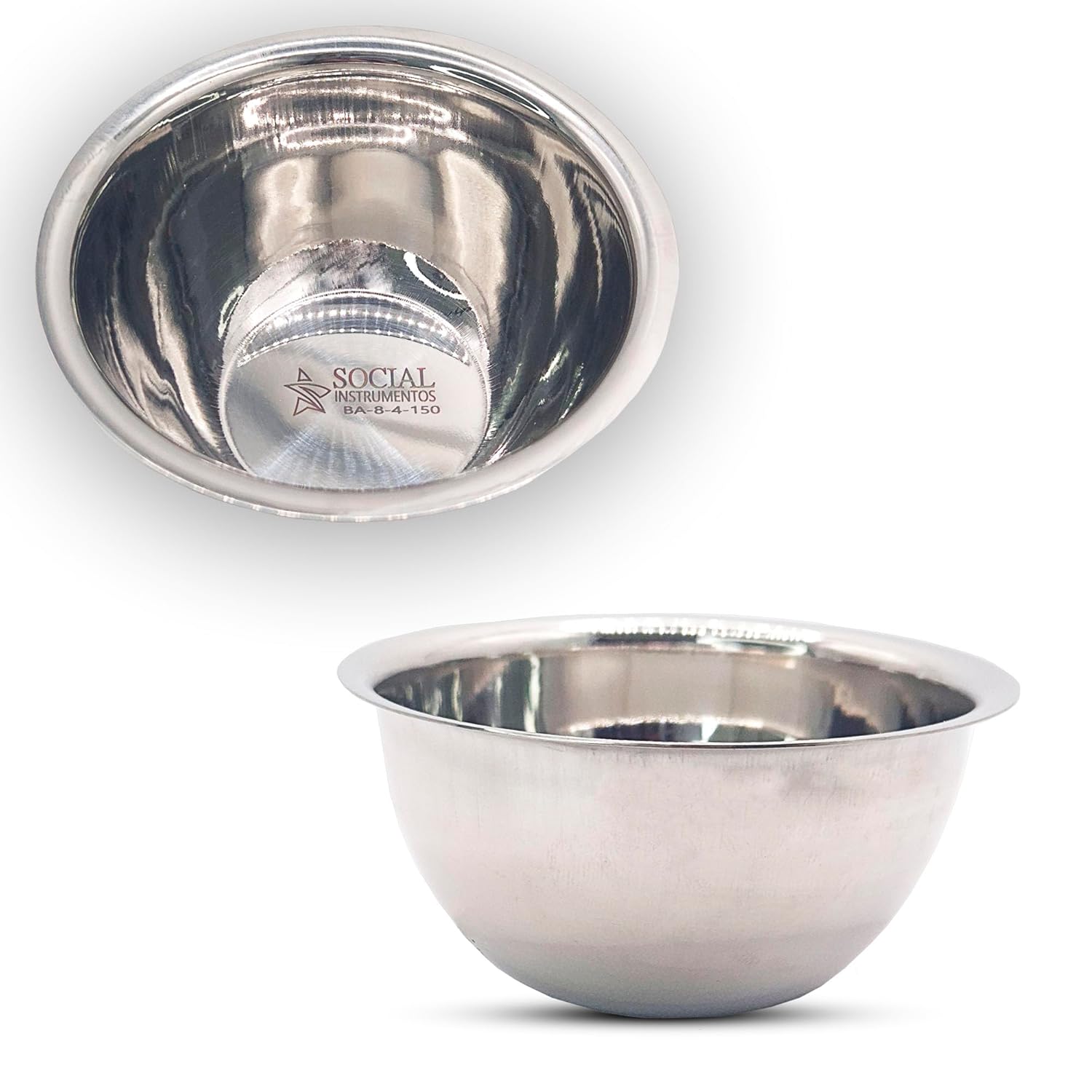 2pcs Medical Stainless Steel Bowls for Sponges Dressings Fluid