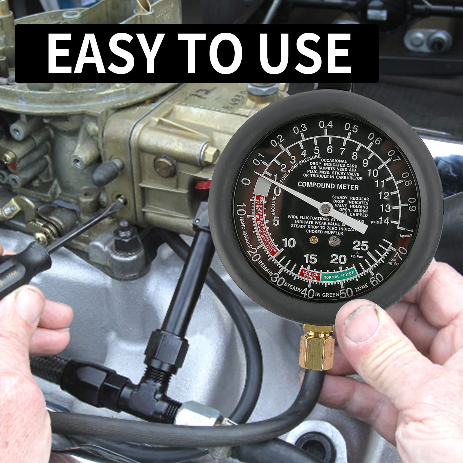 Car Vacuum And Fuel Pump Tester Gauge Kit, Fuel Pump And Vacuum Tester Gauge Leak Carburetor Pressure Diagnostics I.1413639572 Car Vacuum And Fuel Pump Tester Gauge Kit, Fuel Pump And Vacuum Tester Gauge Leak Carburetor Pressure Diagnostics I.1413639572