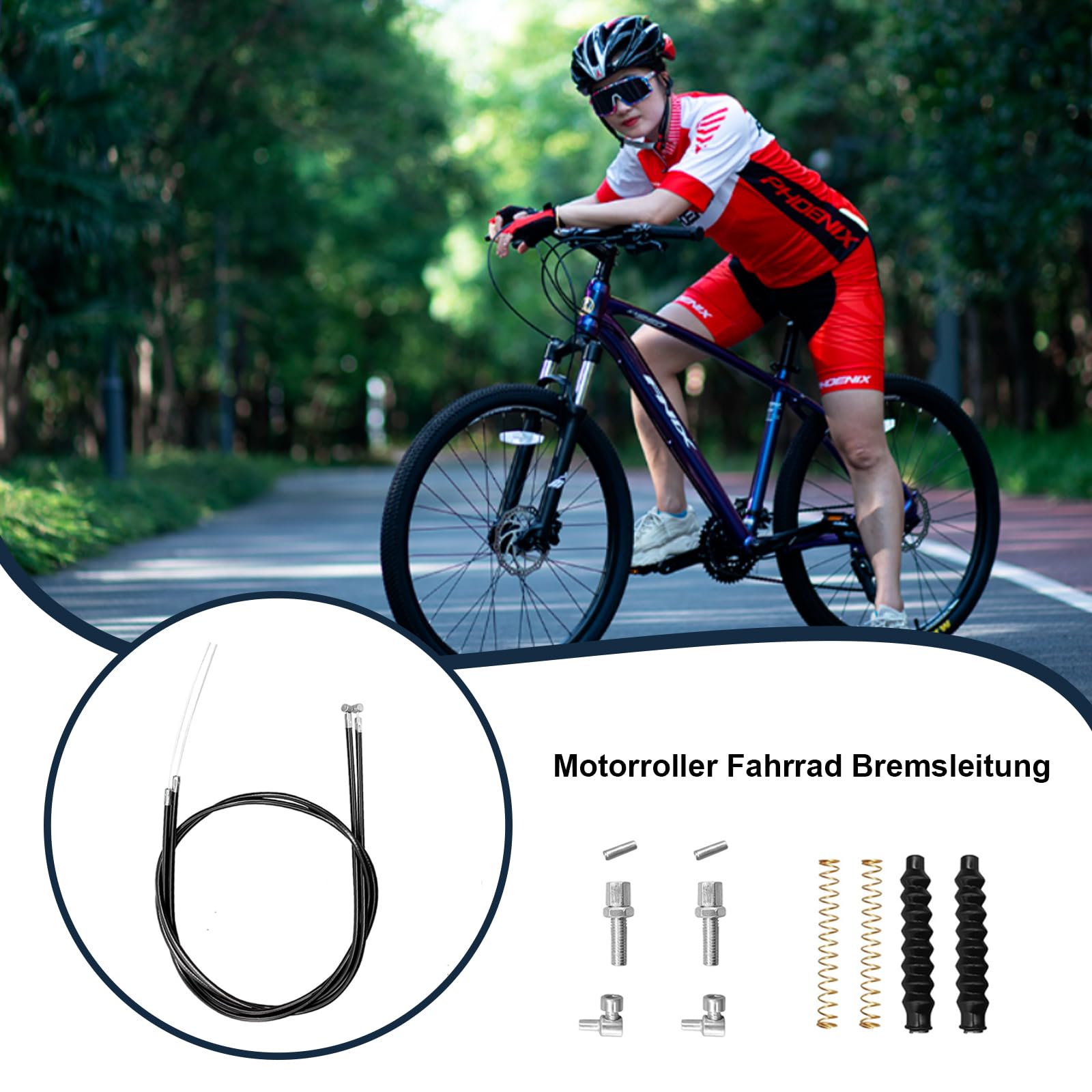 Uniwersalny kabel hamulcowy do roweru, zestaw skrzyni biegów, 12 sztuk kabli hamulcowych, walc napędowy, część zamienna, kabel hamulcowy, rower, okablowanie, do rowerów górskich